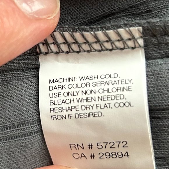 NWT Grey Perry Ellis Rib Knit V neck T - Picture 7 of 7